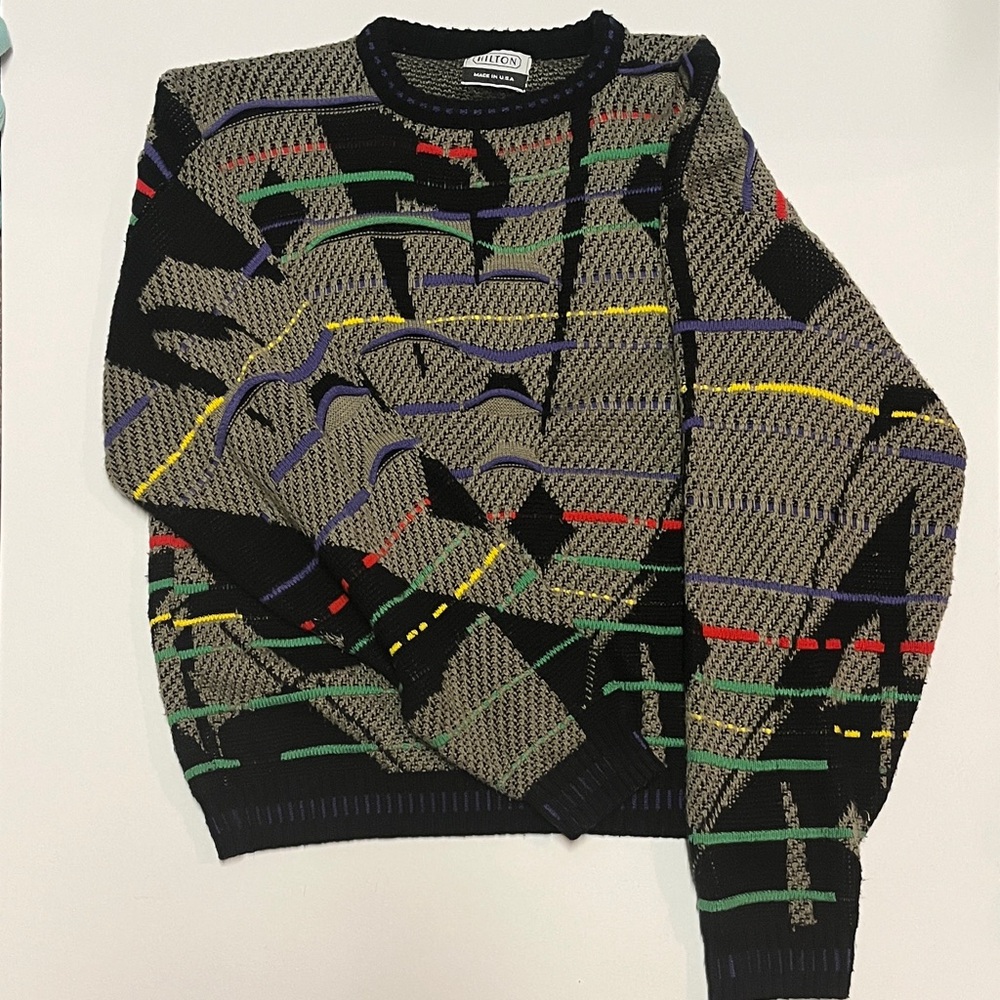 Colorful Geometric Crewneck Sweater